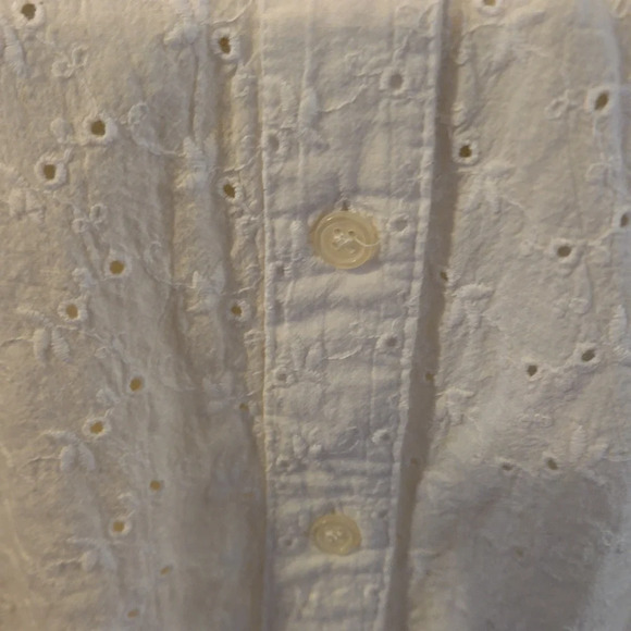 Apt. 9 Embroidered Eyelet Lace White Blouse Women Size 2X - Picture 5 of 14